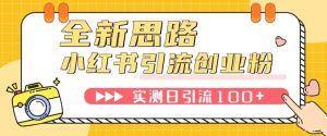 小红书引流创业粉，新思路，新工具，日引100+创业粉！可挂机批量操作！-财仔梦想资源网