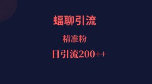 蝠聊APP引流创业粉，日引200＋精准流量-财仔梦想资源网