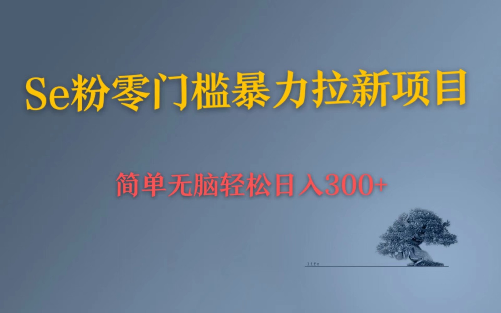 Se粉暴力拉新 小白也可日入300+ 简单无脑上手-财仔梦想资源网