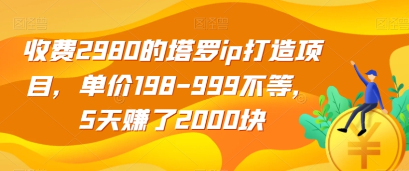 收费2980的塔罗ip打造项目，单价198-999不等，5天赚了2000块【揭秘】-财仔梦想资源网