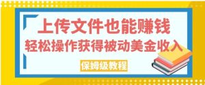 上传文件也能赚钱，轻松操作获得被动美金收入，保姆级教程【揭秘】-财仔梦想资源网