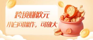 跨境赚欧元，一个窗口一天5-10+，小白可操作，可无脑放大-财仔梦想资源网