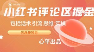 小红书评论区掘金日入 200+【信息差项目】-财仔梦想资源网