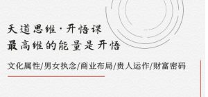 天道思维·开悟课-最高维的能量是开悟 文化属性/男女执念/商业布局/贵人运作/财富密码-财仔梦想资源网