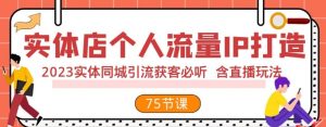 实体店个人流量IP打造 2023实体同城引流获客必听 含直播玩法-财仔梦想资源网
