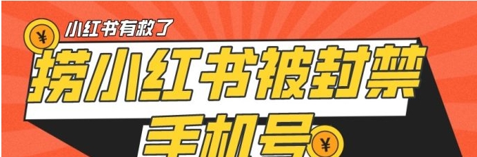 【首发解封】小红书被封号禁言账号手机换绑-财仔梦想资源网