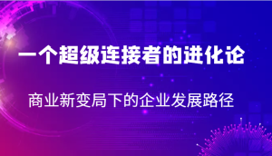一个超级连接者的进化论 商业新变局下的企业发展路径-财仔梦想资源网