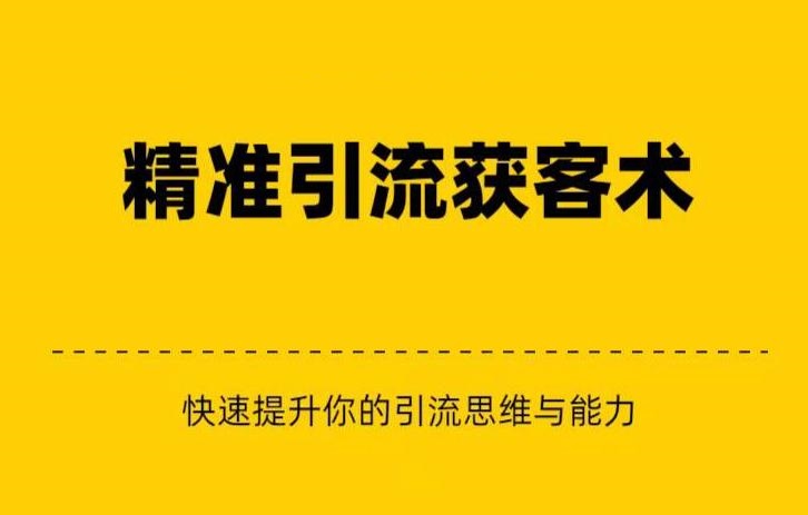 精准引流+私域营销+逆袭赚钱快速提升你的赚钱认知与营销思维-财仔梦想资源网