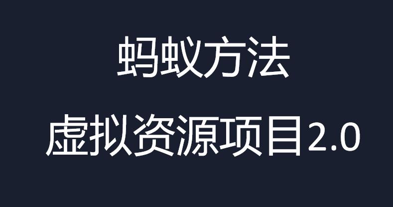 虚拟资源掘金课，虚拟资源的全套玩法 价值1980元-财仔梦想资源网