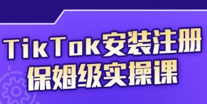疯人院《TikTok安装注册保姆级实操课》提高你的账号运营段位-财仔梦想资源网