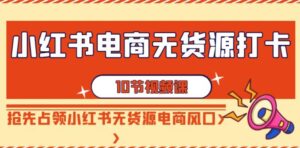（9015期）小红书电商-无货源打卡，抢先占领小红书无货源电商风口（10节课）-财仔梦想资源网