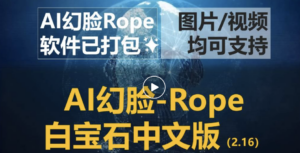 AI换脸免费软件Rope中文汉化白宝石版本全新UI界面，修复部分已知错误【附下载地址与详细使用教程】-财仔梦想资源网