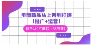 （9286期）电商新品从上架到打爆【推广+运营】，新手从0打爆款（36节课）-财仔梦想资源网