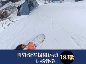 国外滑雪极限运动视频素材-财仔梦想资源网