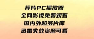 荐片PC播放器，全网影视免费观看国内外超多片库！迅雷失效资源可看。-财仔梦想资源网