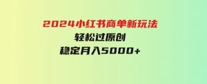 （9792期）小红书轻松过原创稳定月入5000+-财仔梦想资源网