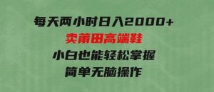 每天两小时日入2000+，卖莆田高端鞋，小白也能轻松掌握，简单无脑操作-财仔梦想资源网