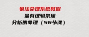 象法命理系统教程，最有逻辑条理分析的命理（56节课）-财仔梦想资源网
