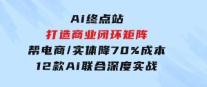 Ai终点站，打造商业闭环矩阵，帮电商/实体降70%成本，12款Ai联合深度实战-财仔梦想资源网