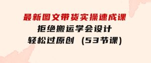 最新图文带货实操速成课，拒绝搬运，学会设计！轻松过原创(53节课)-财仔梦想资源网
