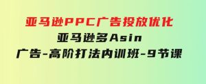 亚马逊PPC广告投放优化：亚马逊多Asin广告-高阶打法内训班-9节课-财仔梦想资源网
