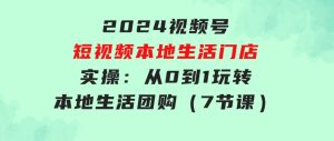 2024视频号短视频本地生活门店实操：从0到1玩转本地生活团购（7节课）-财仔梦想资源网