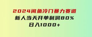 2024闲鱼冷门暴力赛道，新人当天开单，利润80%，日入1000+-财仔梦想资源网