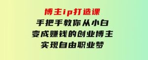 博主ip打造课：手把手教你从小白变成赚钱的创业博主，实现自由职业梦-财仔梦想资源网