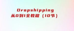 Dropshipping基础课程，Dropshipping从0到1全教程（10节）-财仔梦想资源网