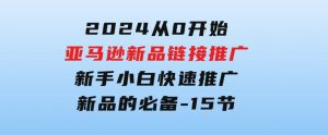 2024从0开始亚马逊新品链接推广，新手小白快速推广新品的必备-15节-财仔梦想资源网