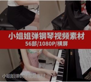 小姐姐弹钢琴视频素材-56个-财仔梦想资源网
