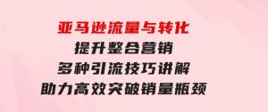 亚马逊流量与转化提升整合营销，多种引流技巧讲解助力高效突破销量瓶颈-财仔梦想资源网