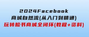 2024Faceboo商城自然流(从入门到精通)，玩转脸书商城全闭环(教程+资料)-财仔梦想资源网