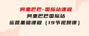 阿里巴巴-国际站课程，阿里巴巴国际站运营基础课程（19节视频课）-财仔梦想资源网