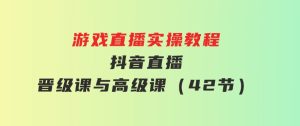 游戏直播实操教程，抖音直播晋级课与高级课（42节）-财仔梦想资源网