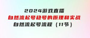 2024游戏直播-自然流起号稳号的原理和实战，自然流起号流程（11节）-财仔梦想资源网