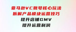 亚马逊VC账号核心玩法，拆解产品模块运营技巧，提升店铺GMV，提升运营利润-财仔梦想资源网