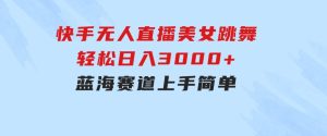快手无人直播美女跳舞，轻松日入3000+，蓝海赛道，上手简单，搭建完成-财仔梦想资源网