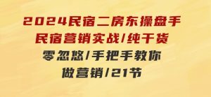 2024民宿二房东操盘手民宿营销实战/纯干货/零忽悠/手把手教你做营销/21节-财仔梦想资源网