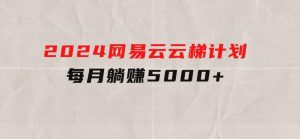 2024网易云云梯计划每月躺赚5000+-财仔梦想资源网