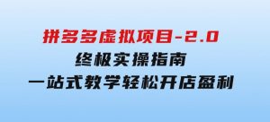 拼多多虚拟项目-2.0：终极实操指南，一站式教学，轻松开店盈利-财仔梦想资源网