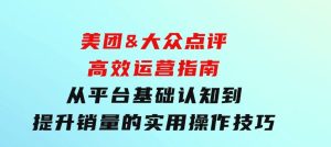 美团&大众点评高效运营指南：从平台基础认知到提升销量的实用操作技巧-财仔梦想资源网