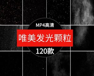 高清4K发光颗粒灰尘烟雾灰烬唯美粒子AE特效PR合成背景CG视频素材-财仔梦想资源网