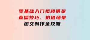 零基础入门视频带货：直播技巧、拍摄场景与图文制作全攻略-财仔梦想资源网