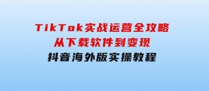 TikTok实战运营全攻略：从下载软件到变现，抖音海外版实操教程-财仔梦想资源网