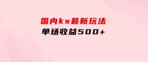 国内ks最新玩法单场收益500+-财仔梦想资源网