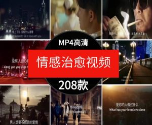 情感治愈伤感人物抒情励志夜景风景高清混剪有字幕声音短视频素材-财仔梦想资源网