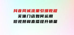 抖音同城流量引爆教程：实体门店如何运用短视频和直播提升销量-财仔梦想资源网