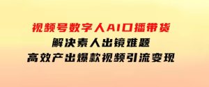视频号数字人AI口播带货，解决素人出镜难题，高效产出爆款视频引流变现-财仔梦想资源网