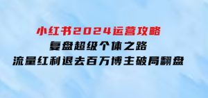 小红书2024运营攻略：复盘超级个体之路流量红利退去百万博主破局翻盘-财仔梦想资源网